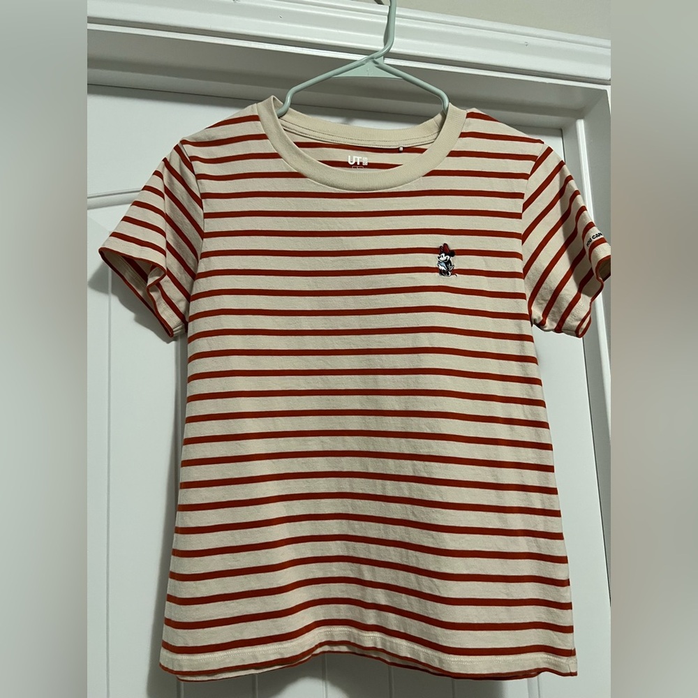 Uniqlo x Disney Minnie Mouse Nautical Striped Cotton T-Shirt Women’s L - Picture 2 of 7